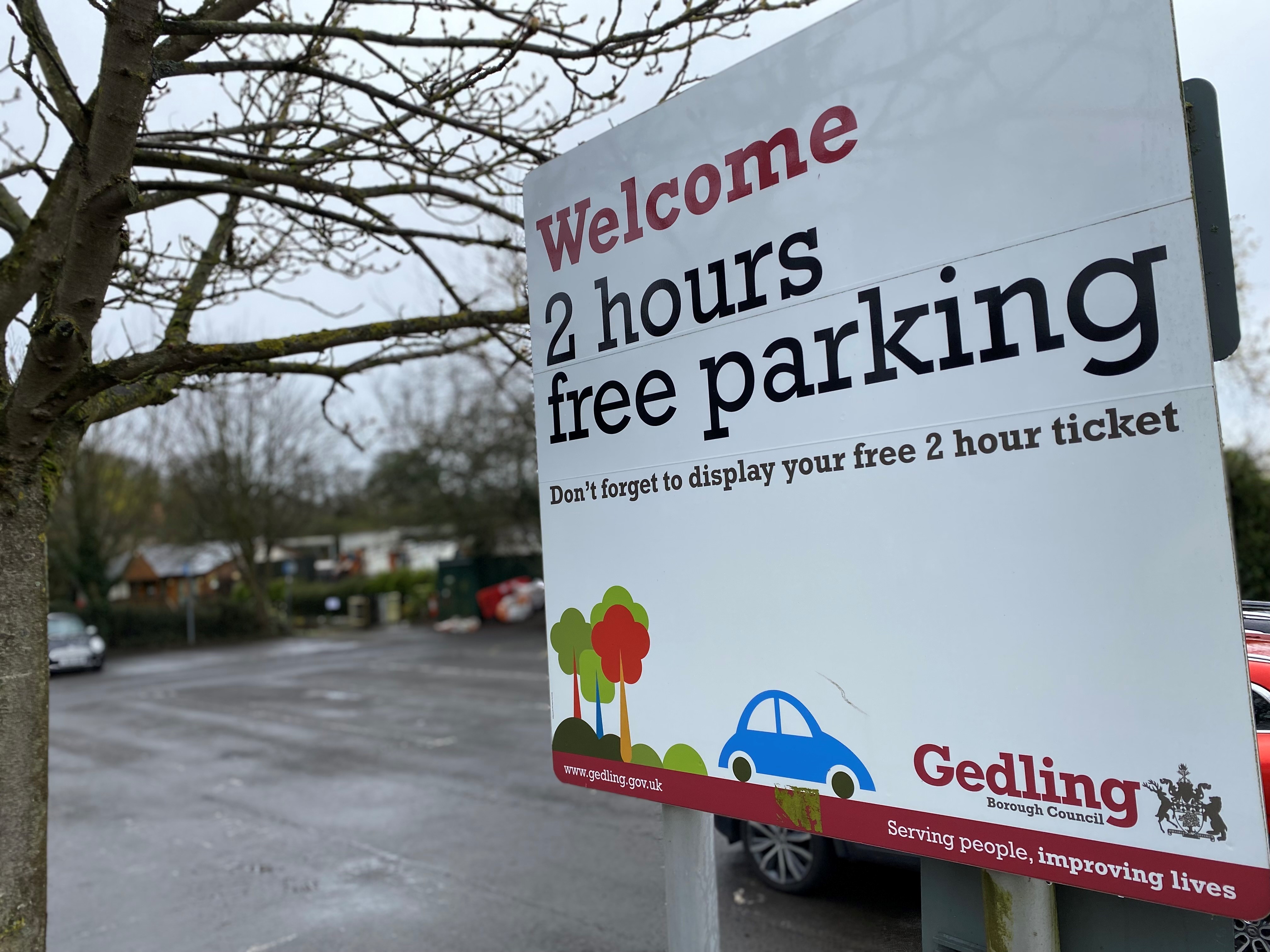 Car park in Arnot Hill Park